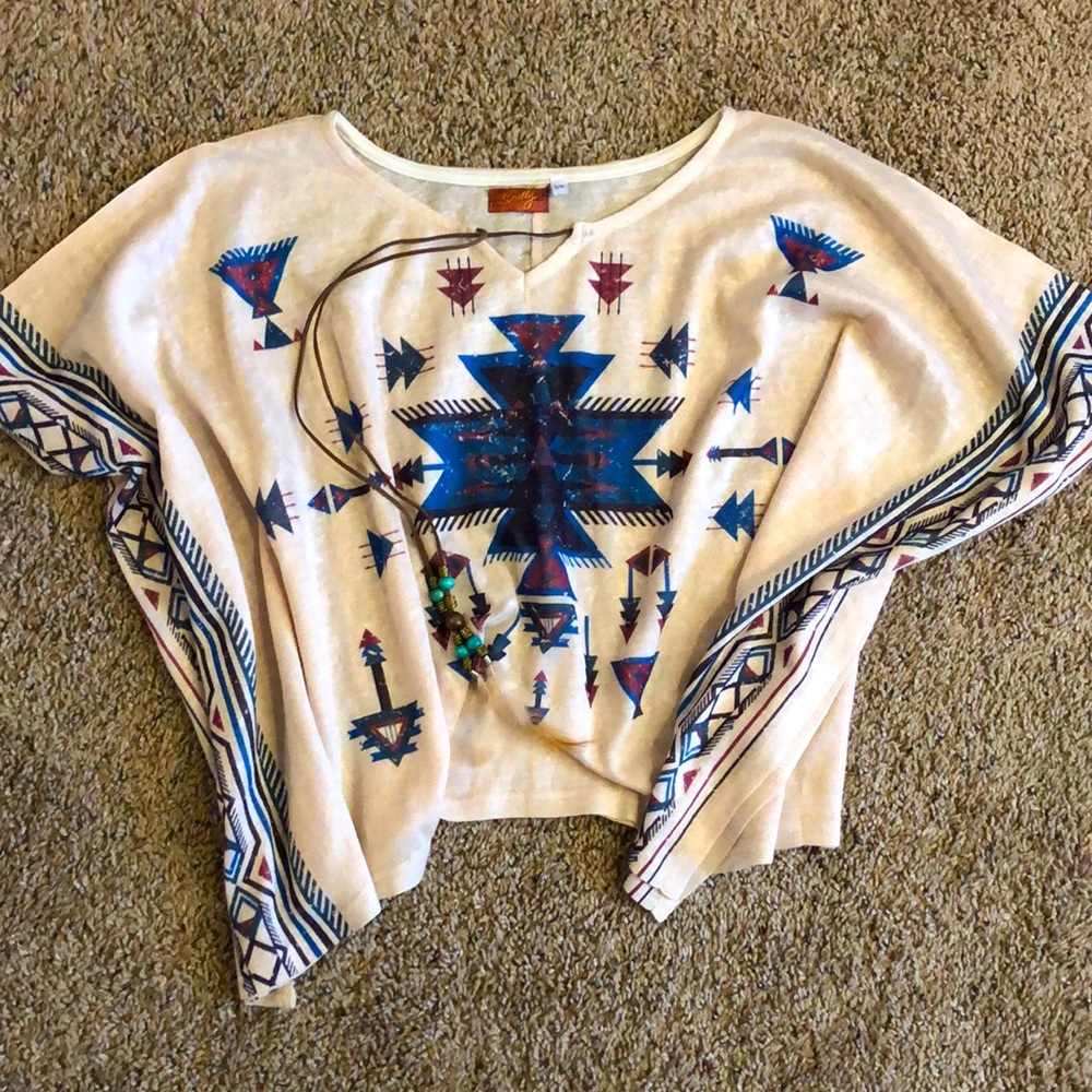 NWOT Scully Poncho Style Top